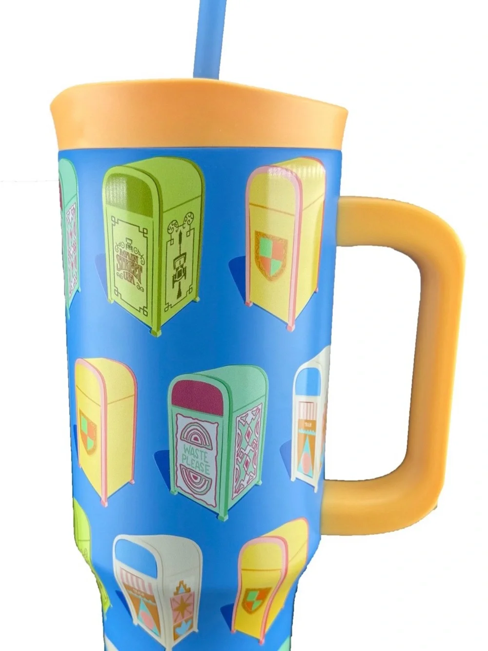 NEW DISNEY PARKS TRASH CANS GIANT 40oz STAINLESS STEEL TUMBLER